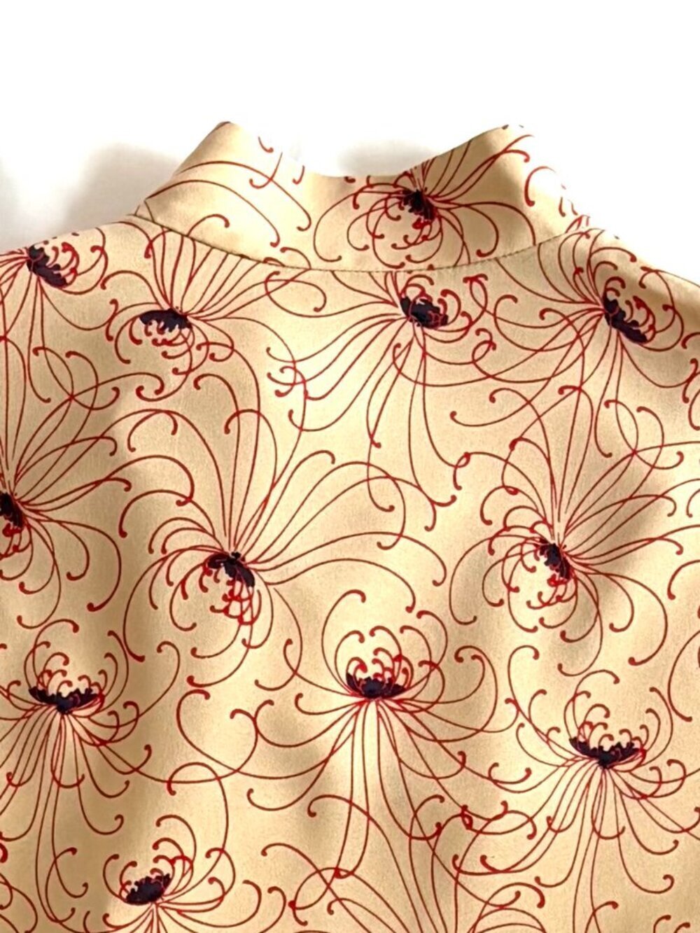 Harari silk top Small tan red vintage - Picture 6 of 9